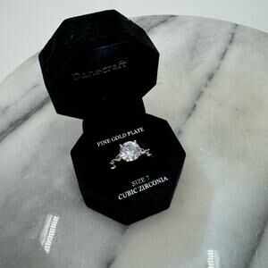 NWT Danecraft Gold Plated Cubic Zircona size 7 Ring